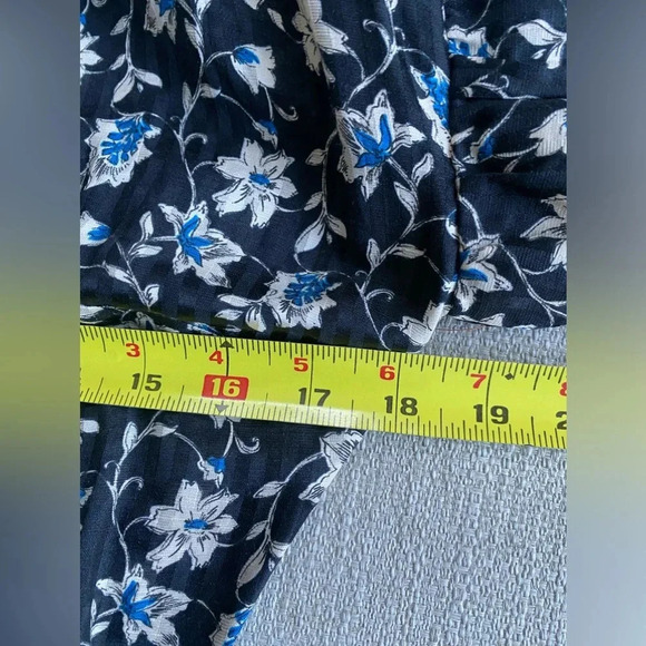 Veronica Beard Linen Dress Women’s 2 Samy Floral Print Tie Waist Mini Blue - Picture 8 of 9